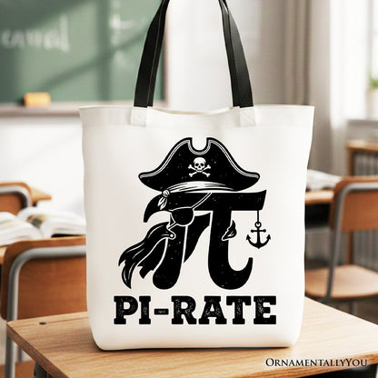 Pi 3.14 Pirate Tote Bag, Funny Math Pun Pi Day Gift Shopper
