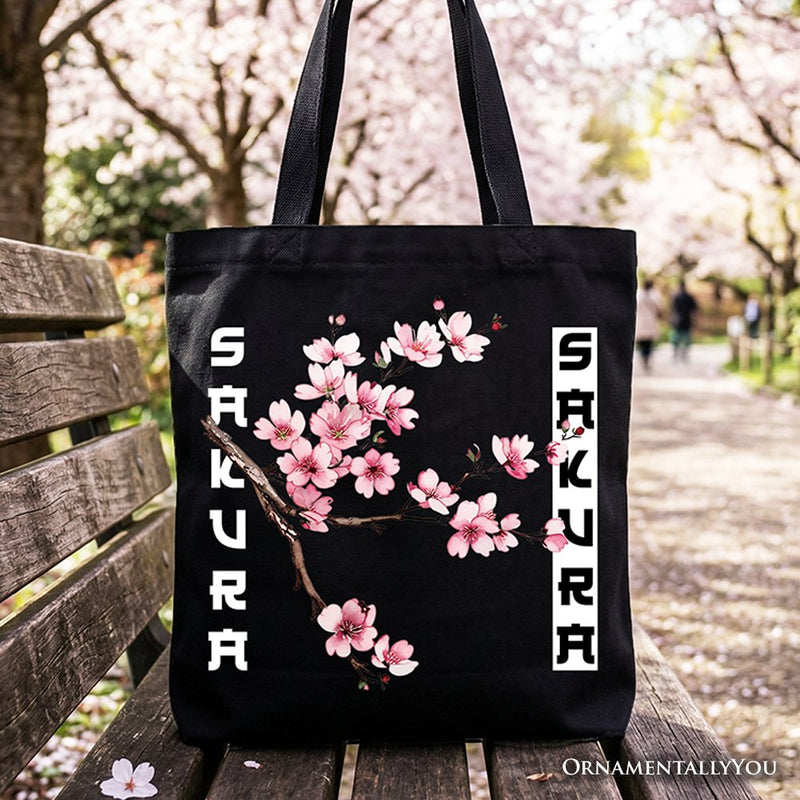 Sakura Cherry Blossom Tote Bag, Vintage Japanese Spring Floral Gift Shopper