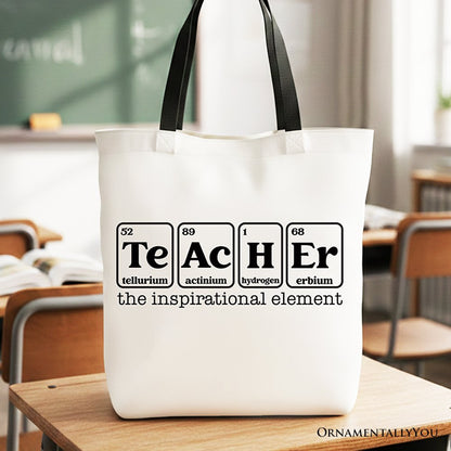 Teacher The Inspirational Element Tote Bag, Periodic Table Appreciation Gift Shopper