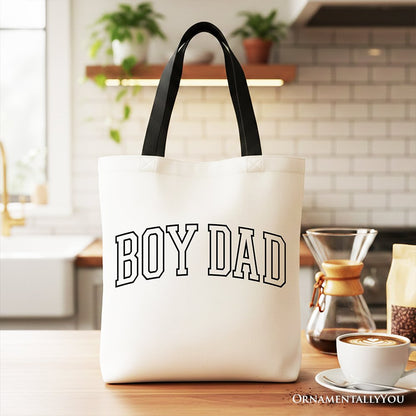 Boy Dad Varsity Tote Bag, Father's Day Gift Shopper
