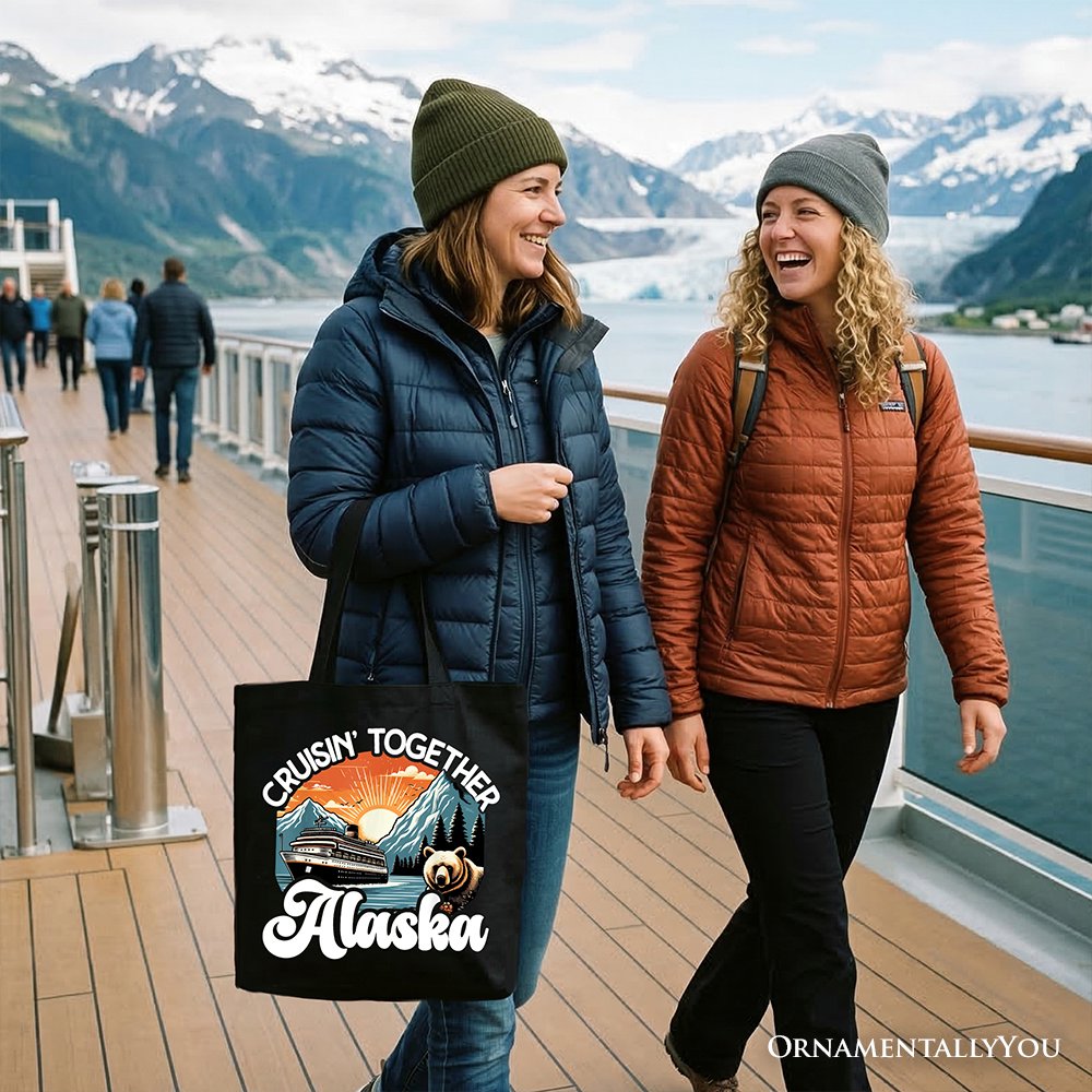 Cruisin' Together Alaska Tote Bag, Family Cruise Vacation Trip Gift Shopper