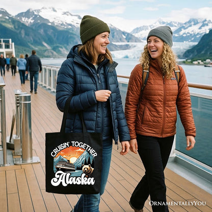 Cruisin' Together Alaska Tote Bag, Family Cruise Vacation Trip Gift Shopper