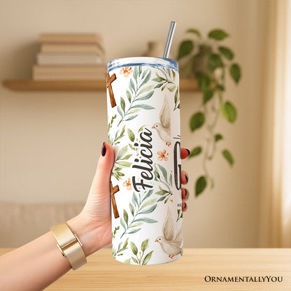 Glory Isaiah 60:1 Christian 20oz Personalized Tumbler With Lid and Stainless Steel Straw, Faith Scripture Inspirational Gift Cup