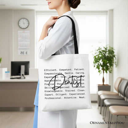 Dentist Definition Canvas Tote Bag, Dental Appreciation Words Gift Shopper