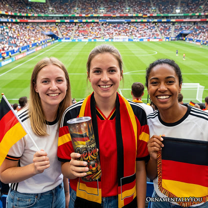 Germany 2026 Soccer Cup Global Championship 20oz Tumbler With Lid and Stainless Steel Straw, Fans Football Gift Cup