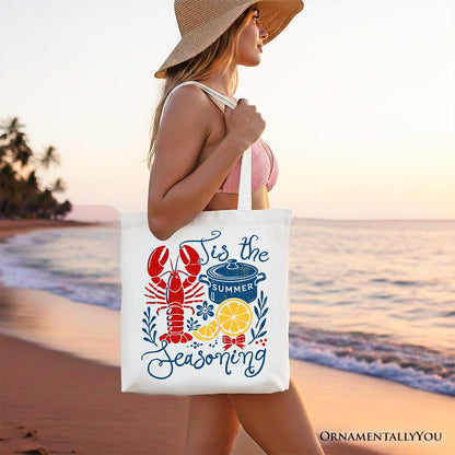 Crawfish Boil Season Summer Tote Bag, Seafood Funny Retro Gift Shopper
