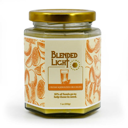 Freeze Squeezed Oranges Scented Candle | Multiple Sizes | Blended Light