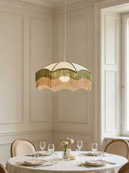 Fringed Parasol Pendant Light