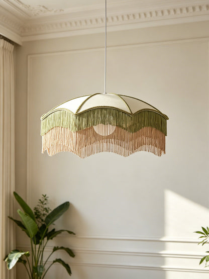 Fringed Parasol Pendant Light