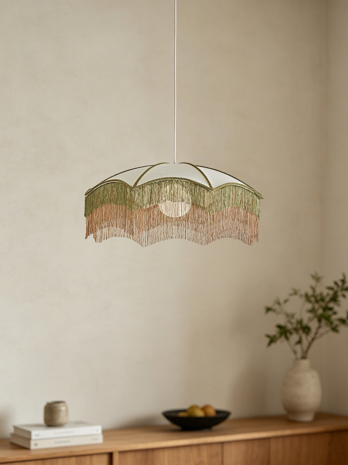 Fringed Parasol Pendant Light