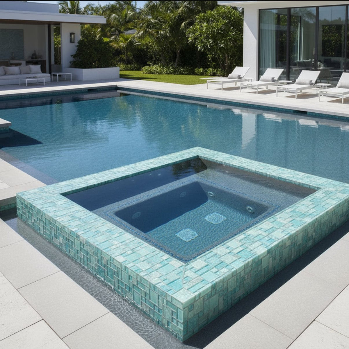 Bahamas Aqua Mix Pool Tile