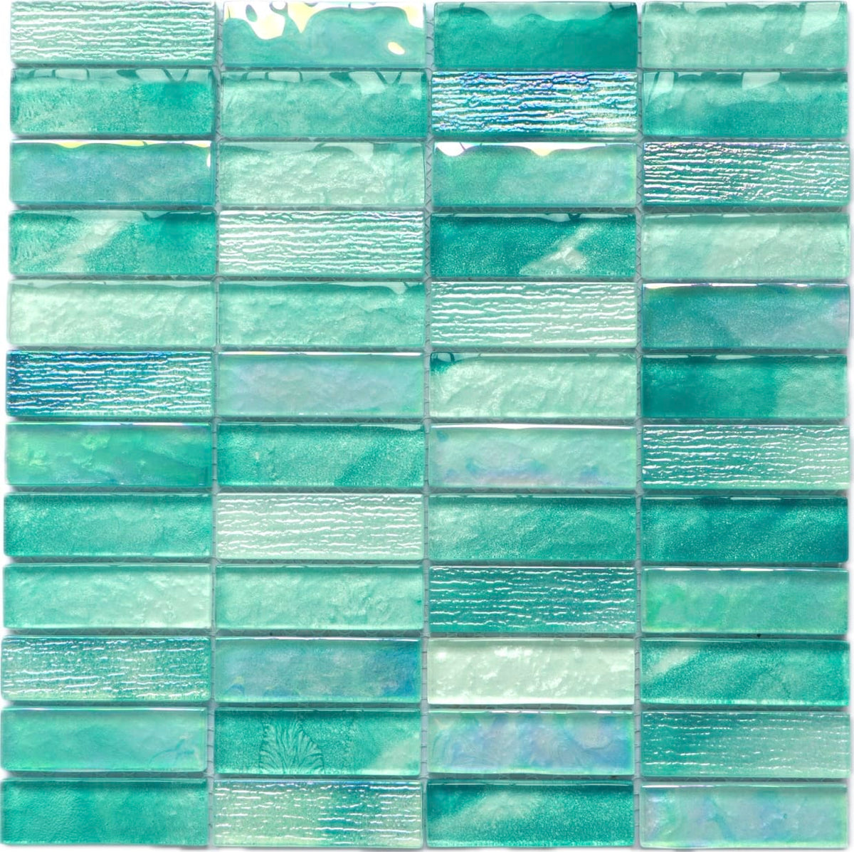 Bali Aqua 1x3 Glass Pool Tile