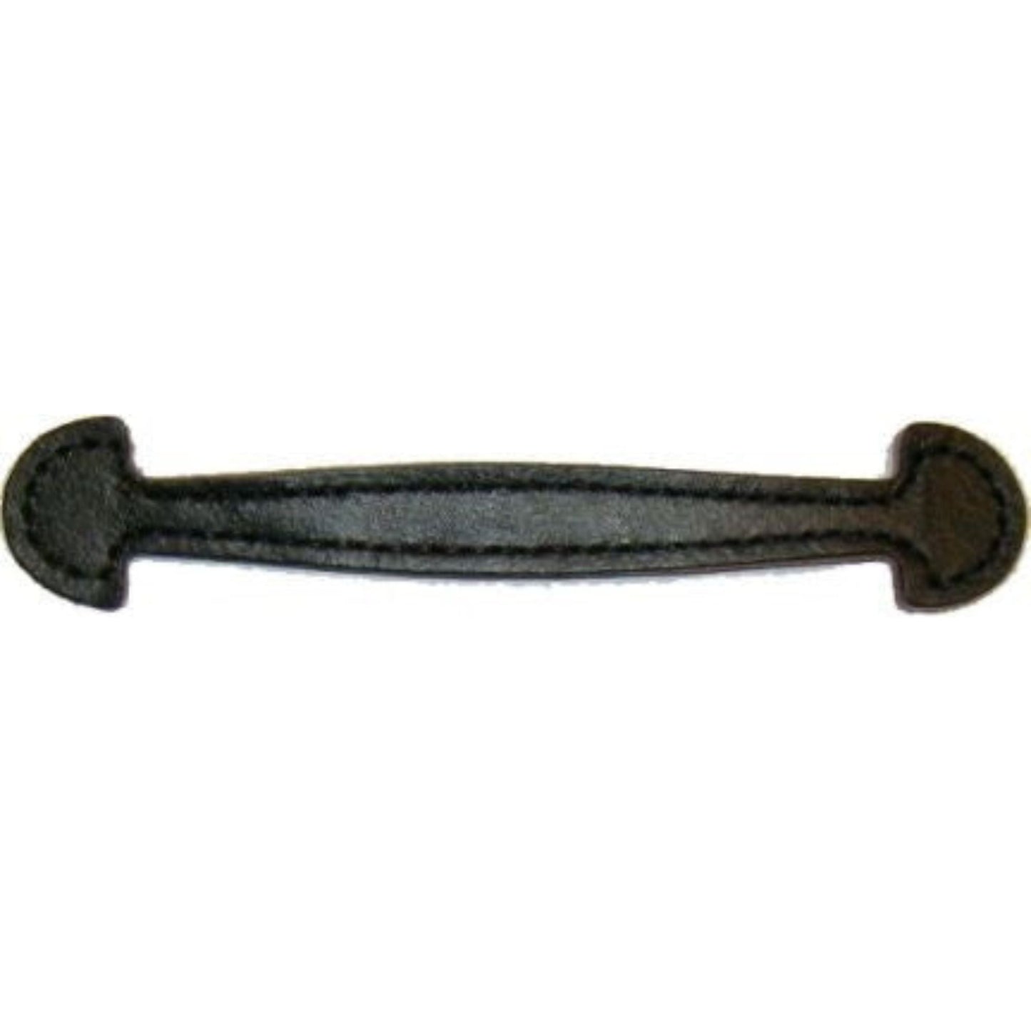 Shovel Head Leather Steamer Trunk Handle Flared Ends with Slightly Shiny Finish Available in Natural and Black