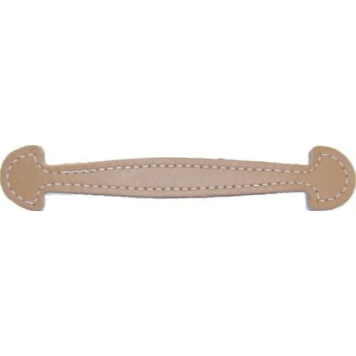 Shovel Head Leather Steamer Trunk Handle Flared Ends with Slightly Shiny Finish Available in Natural and Black