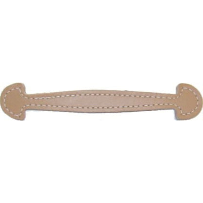 Shovel Head Leather Steamer Trunk Handle Flared Ends with Slightly Shiny Finish Available in Natural and Black