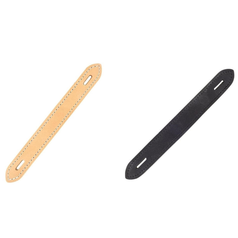 Large 11" Leather Trunk Handle Premium Quality in Natural & Black, Ideal for Trunk Restoration and Upgrades