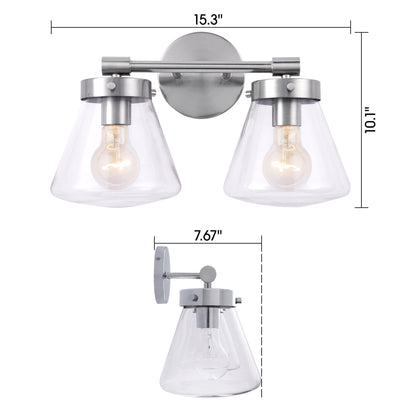 Gleam Modern Farmhouse 2-Light Vanity Light