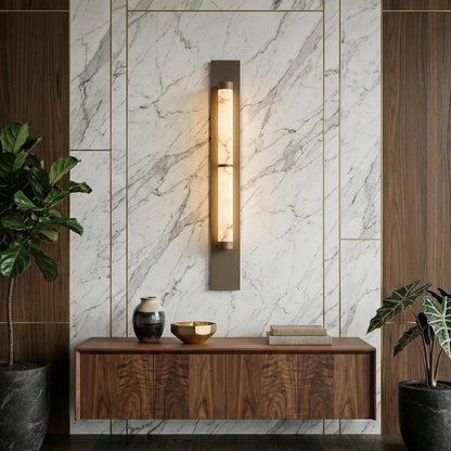 Arden Spanish Alabaster Column Sconce