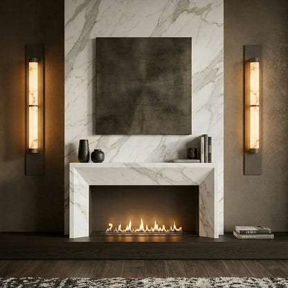 Arden Spanish Alabaster Column Sconce