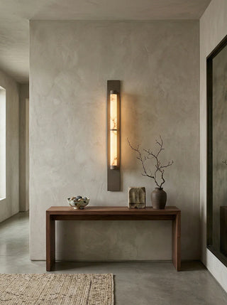 Arden Spanish Alabaster Column Sconce