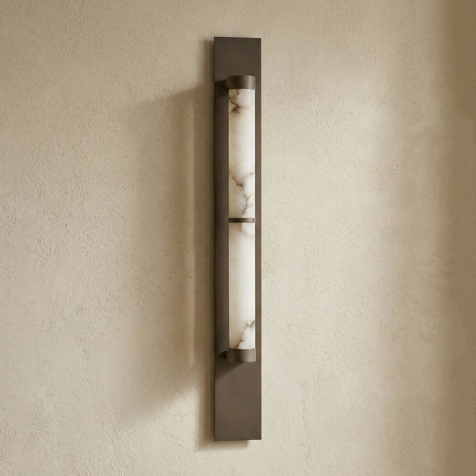 Arden Spanish Alabaster Column Sconce