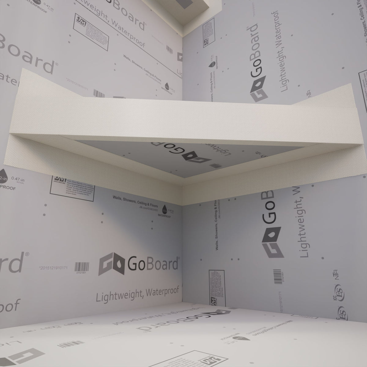 The Original Floating Corner Shower Bench Kit™ with GoBoard®