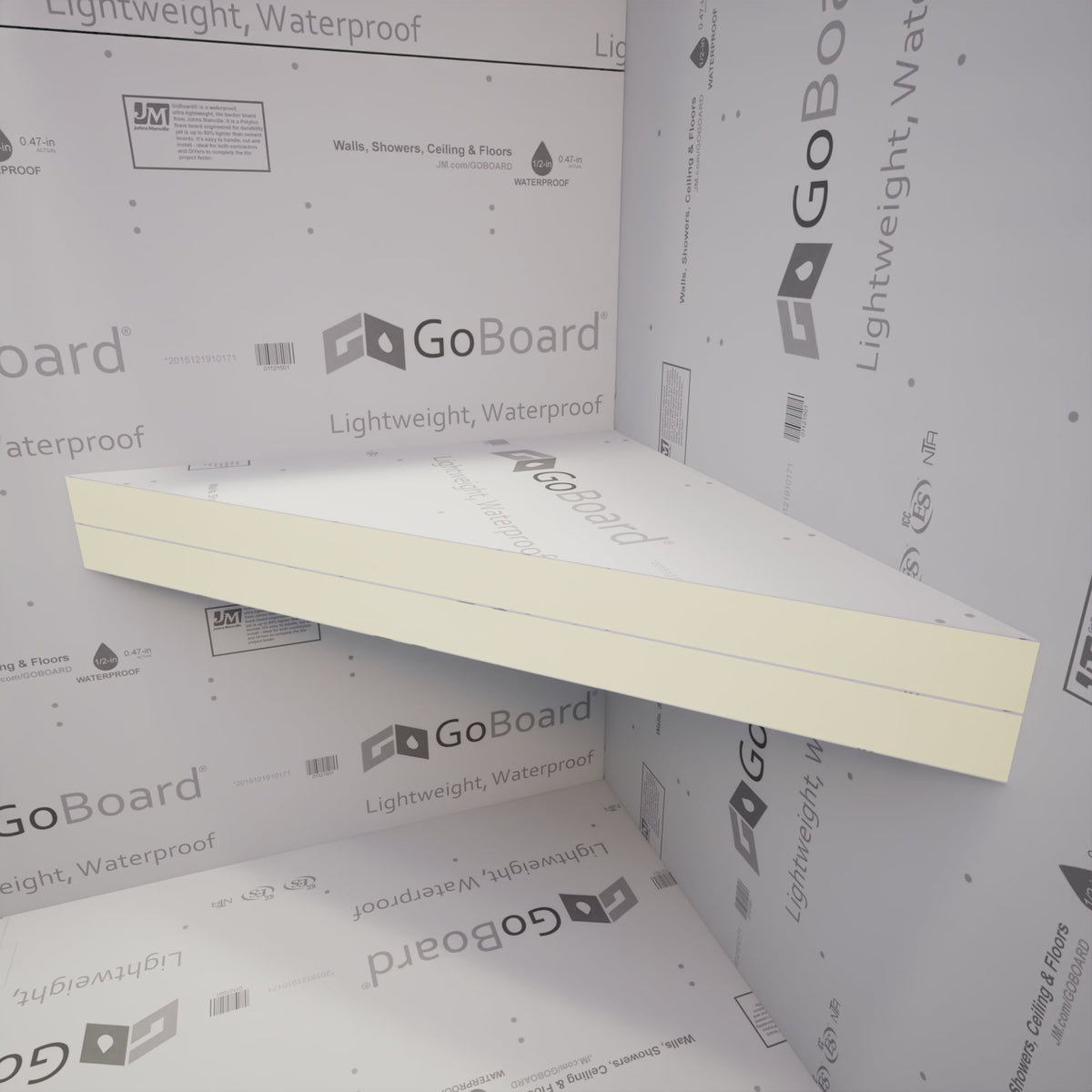 The Original Floating Corner Shower Bench Kit™ with GoBoard®