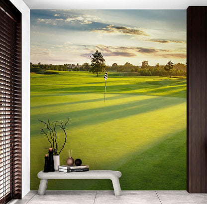 Golf Course Wallpaper. Sunset Over Golf Course. #6747