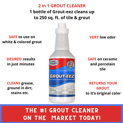 12 Quart Bottles Of Grout-eez With 2 Grout Brushes