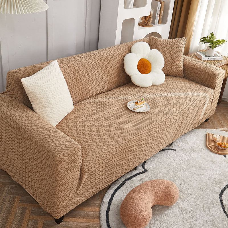 3D Geometric Stretch Sofa Slipcovers Non Slip Pet Friendly Washable Fitted Sofa Covers