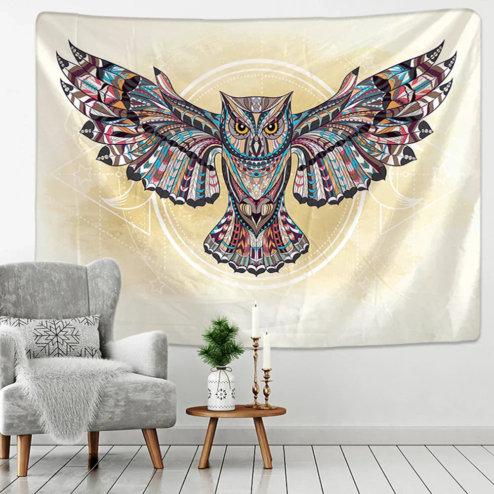 DecorBites™ Animal Mandala Tapestry Wall Hanging Mat Beach Towel Blanket