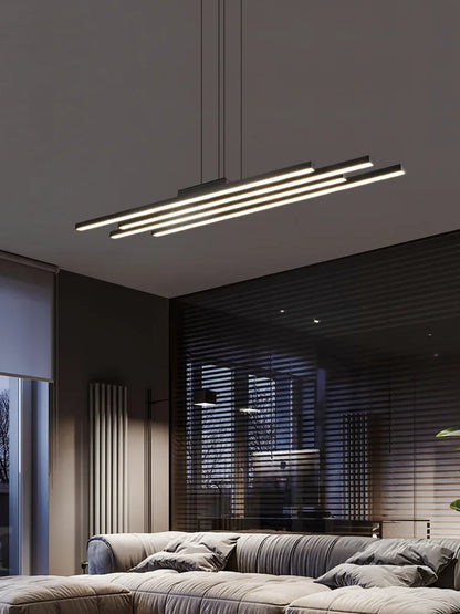 DecorBites™ Black Nordic Chandelier LED Light Minimalist Designer Style Bar Living Room
