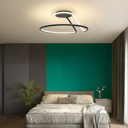 DecorBites™ Aluminum LED Chandelier: Modern Minimalist Bedroom Kitchen Lighting Fixtures