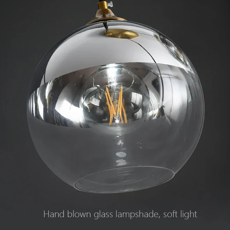 DecorBites™ Glass Ball Pendant Light - Modern Nordic LED Hanging Fixture for Dining and Kitchen