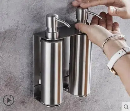 DecorBites™ Black Stainless Steel Wall-Mounted Soap Dispenser