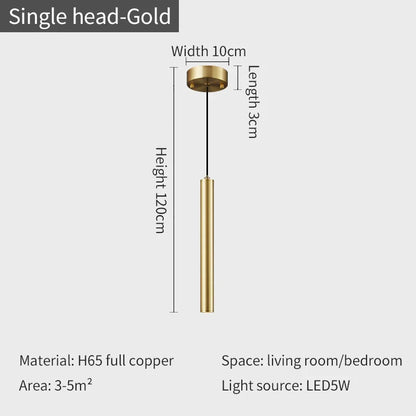DecorBites™ Copper Bedroom Chandelier & Modern Bar Spot Light Wall Sconce Set