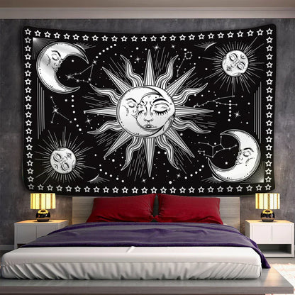 DecorBites™ Celestial Mandala Hippie Tapestry Wall Hanging Dorm Decor