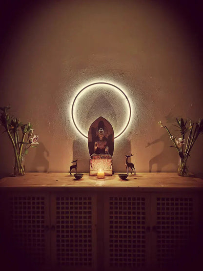 DecorBites™ LED Ring Wall Lamp: Minimalist Living Room Decor & Atmosphere Light