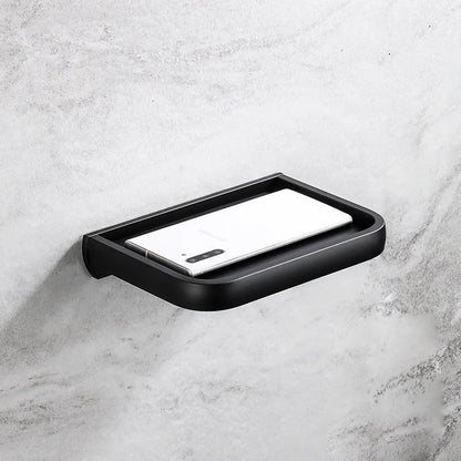 DecorBites™ Black Tissue Paper Holder with Phone Stand - Toilet Roll Rack & Storage Box