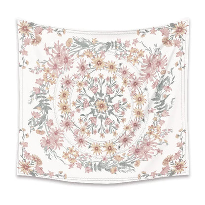 DecorBites™ Bohemian Mandala Flower Tapestry Wall Hanging for Living Room Bedroom Decor