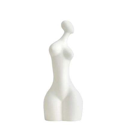 DecorBites™ Abstract Ceramic Sexy Woman Statues - Modern White Decor Ornaments
