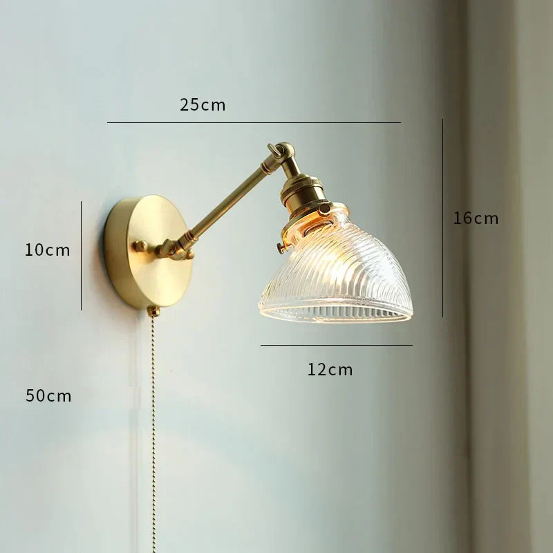 DecorBites™ LED Petal Wall Sconce Modern Nordic Style Pull Chain Switch Stair Mirror Light