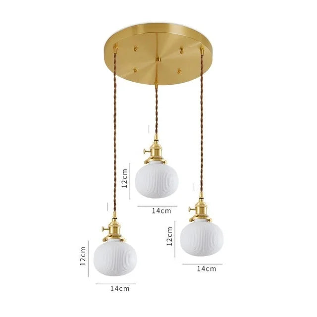 DecorBites™ Ceramic LED Pendant Lights | Copper Modern Hanglamp for Home Indoor Lighting