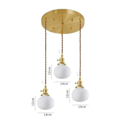 DecorBites™ Ceramic LED Pendant Lights | Copper Modern Hanglamp for Home Indoor Lighting