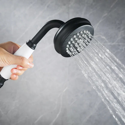 DecorBites™ Industrial Black Floor Standing Dual Handle Bathroom Shower Faucet