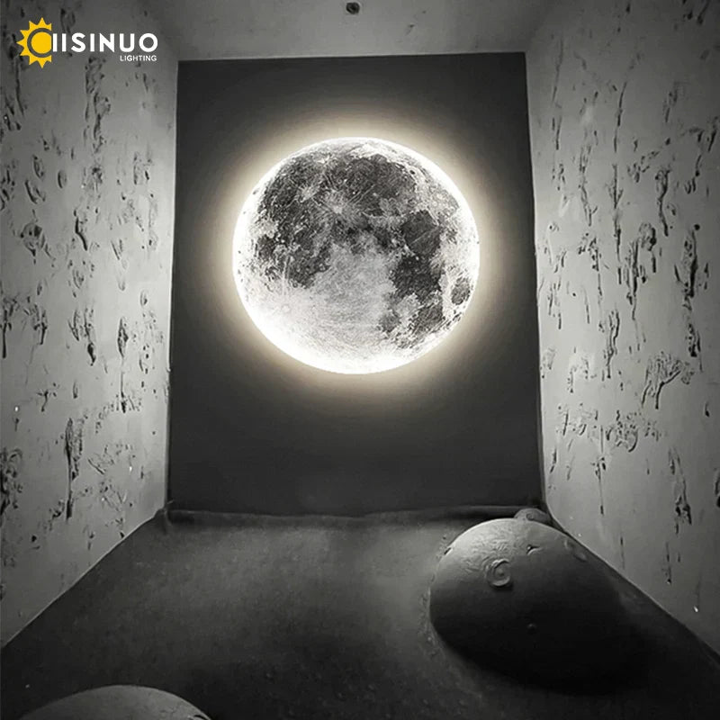 DecorBites™ LED Moon Wall Lamp: Modern Indoor Lighting for Bedroom and Living Room Decor