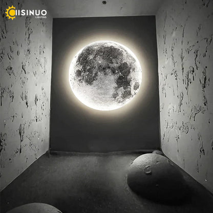 DecorBites™ LED Moon Wall Lamp: Modern Indoor Lighting for Bedroom and Living Room Decor