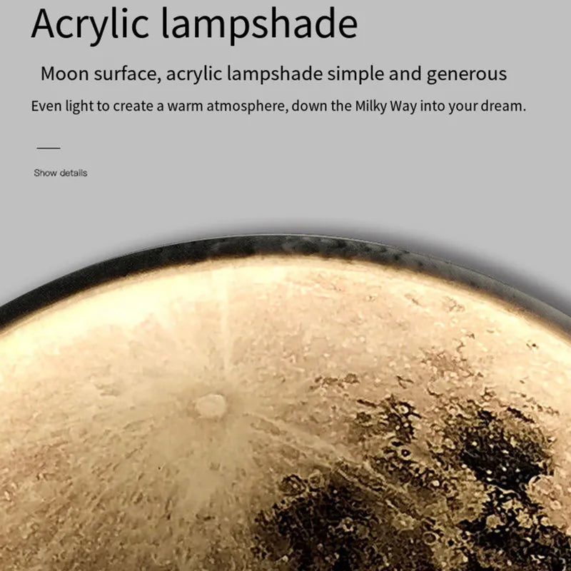 DecorBites™ LED Moon Wall Lamp: Modern Nordic Bedroom Decor Lighting