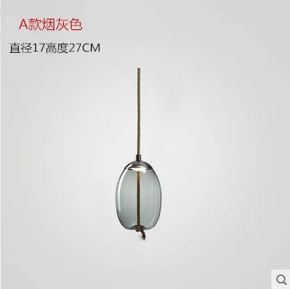 ™ Hemp Rope Knot Pendant Lights - Suspendu Glass Hanging Lamp