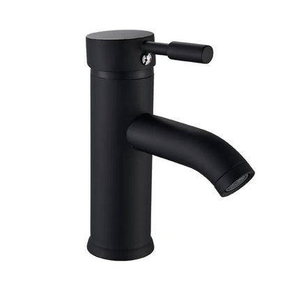 DecorBites™ Black Golden Single Handle Bathroom Basin Faucet for Deck Mount Vessel Sink